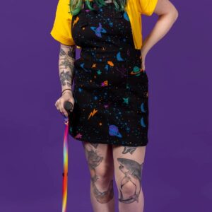 Cosmic Space Stretch Twill Pinafore Dress